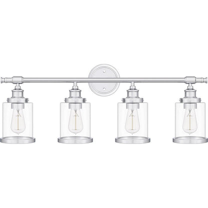 Dixie 4 Light Bath Light, Clear