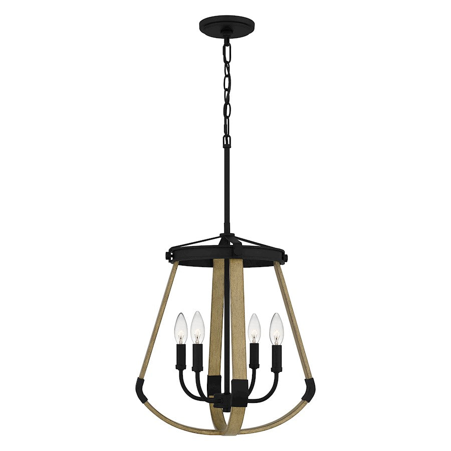 Demura 4 Light Pendant, Matte Black