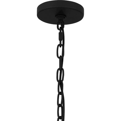 Damien 4 Light Pendant, Earth Black/Clear Seedy