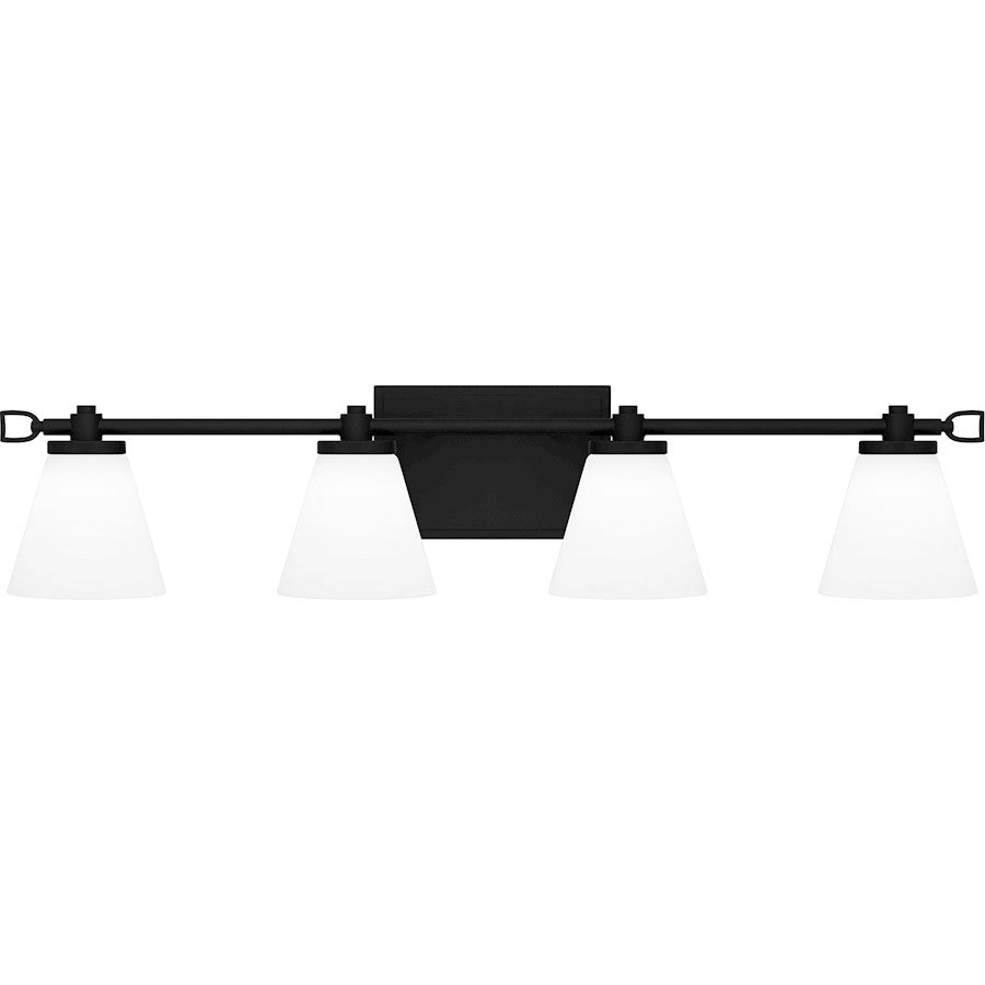 Quoizel Daniels Large Bath Light, Matte Black/Opal Etched - DNL8629MBK