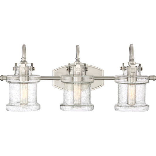 Danbury 3 Light Bath Light, Brushed Nickel