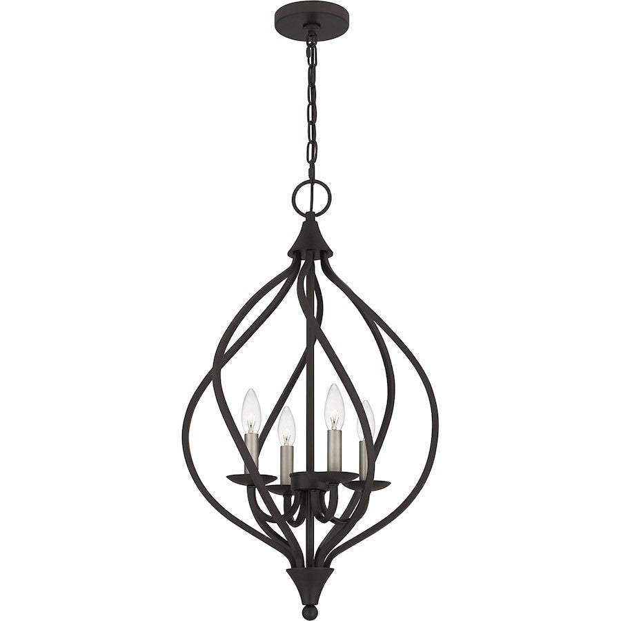 Dupont 4 Light Pendant, Old Bronze