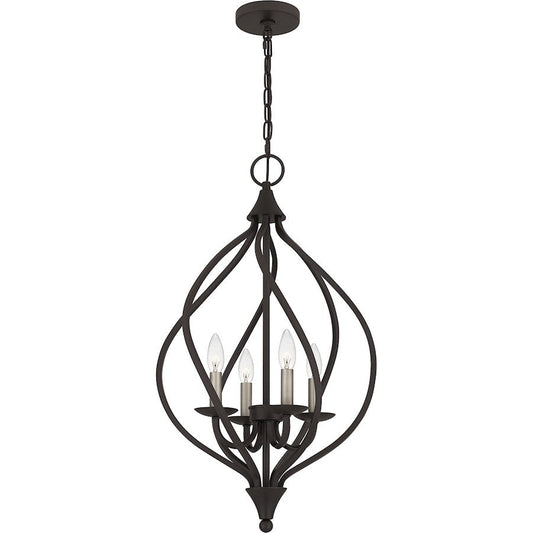 Dupont 4 Light Pendant, Old Bronze