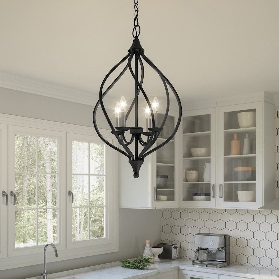 Dupont 4 Light Pendant, Old Bronze