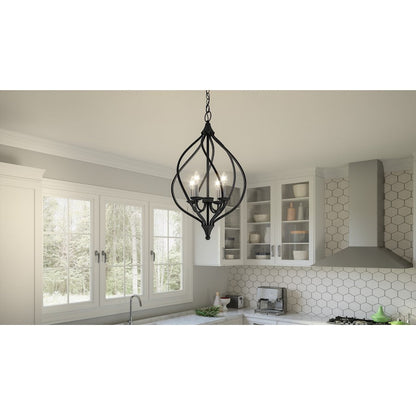 Dupont 4 Light Pendant, Old Bronze