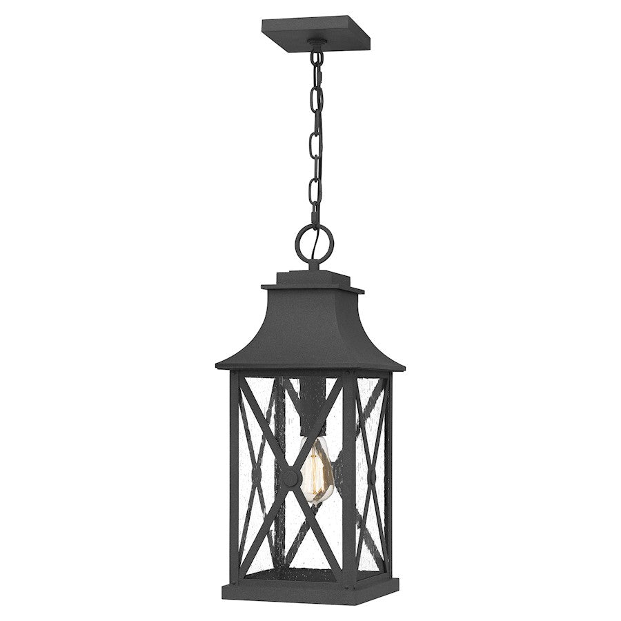 Ellerbee 1 Light Mini Pendant, Mottled Black/Clear Seeded