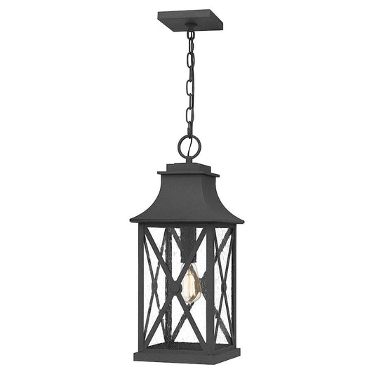 Ellerbee 1 Light Mini Pendant, Mottled Black/Clear Seeded