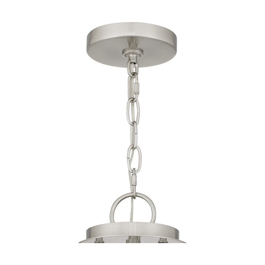 Emile 4 Light Pendant, Brushed Nickel/Etched