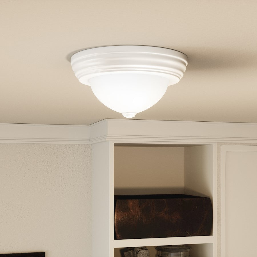 Quoizel Erwin 1 Light Flush Mount, White Lustre - ERW1611W