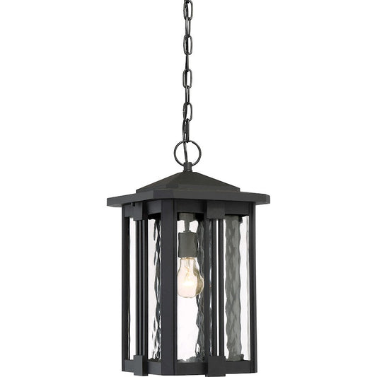 Everglade 1 Light Outdoor Hanging Lantern, Earth Black