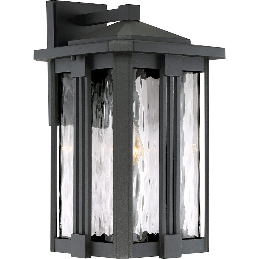 Everglade 1 Light Outdoor Wall Lantern, Earth Black