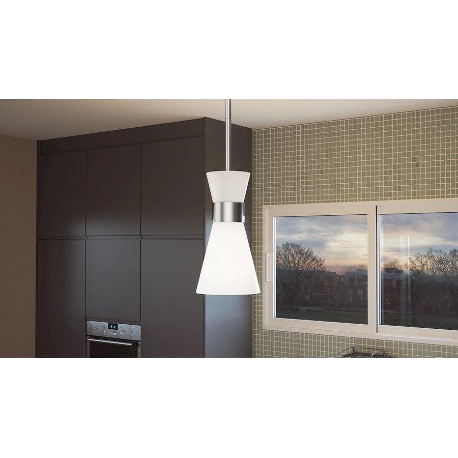 Fremont 1 Light Mini Pendant, White Metal