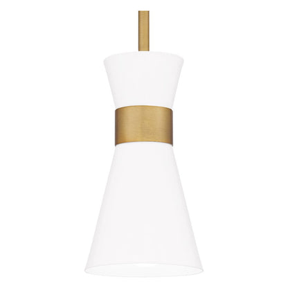 Fremont 1 Light Mini Pendant, White Metal