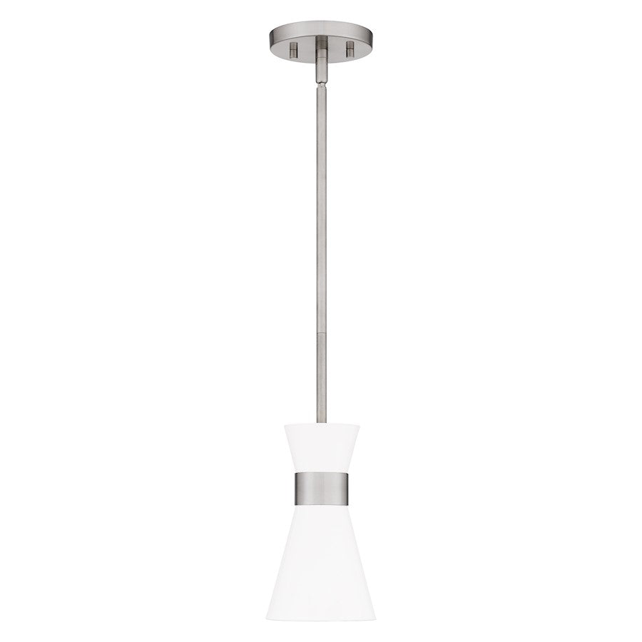 Fremont 1 Light Mini Pendant, White Metal