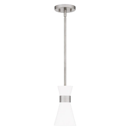 Fremont 1 Light Mini Pendant, White Metal