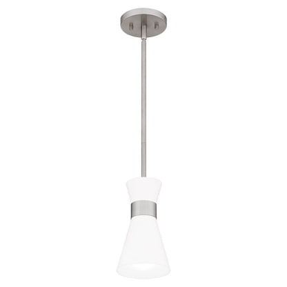 Fremont 1 Light Mini Pendant, White Metal