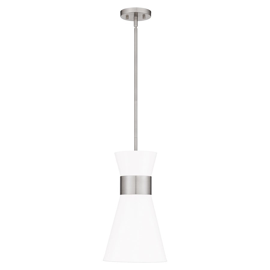 Fremont 1 Light Mini Pendant, White Metal