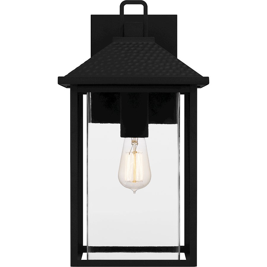 Fletcher 1 Light Outdoor Lantern, Earth Black/Clear