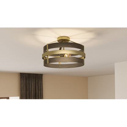 Quoizel Gadsen 3 Light Semi-Flush Mount, Brushed Nickel - GDN1716BN