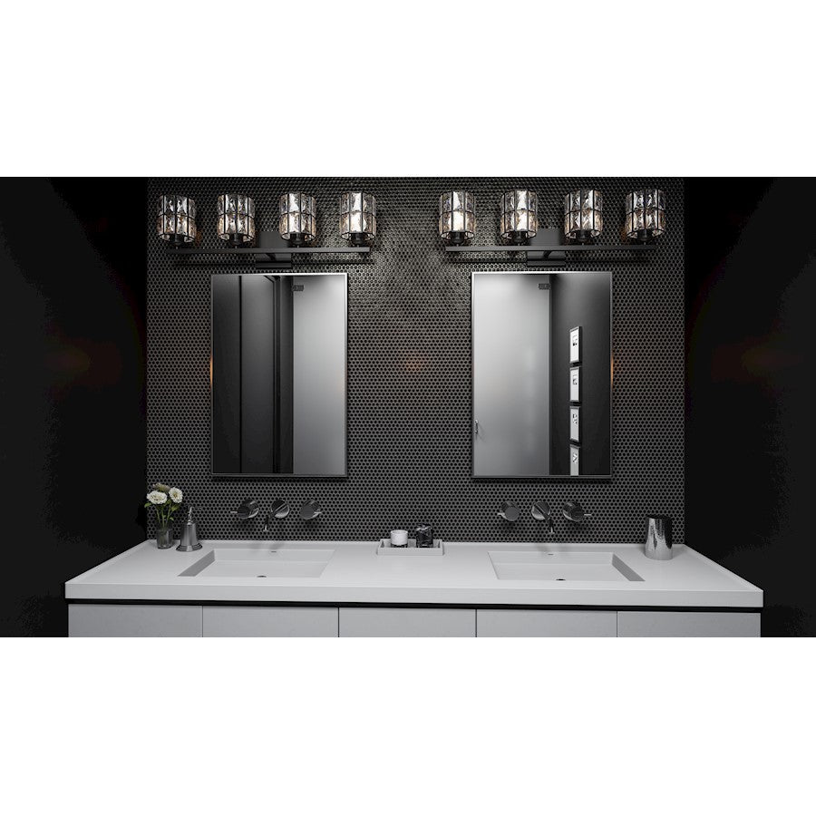 Quoizel Gibson 2 Light Bath Vanity, Matte Black - GIB8613MBK