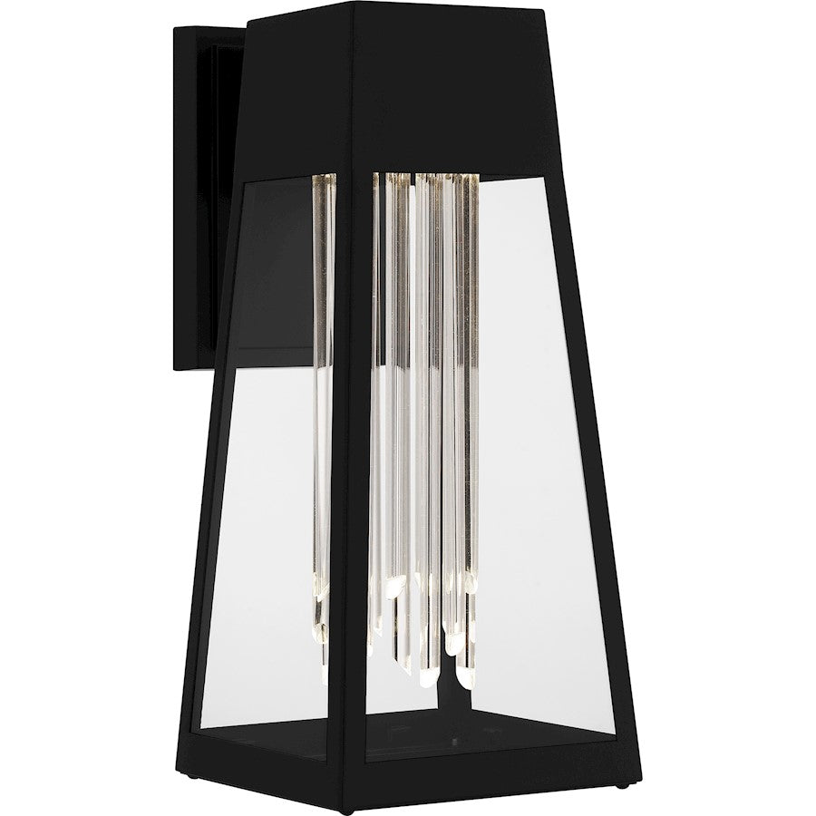 Quoizel Guinn 14" Outdoor Lantern, Matte Black/Clear - GIN8406MBK