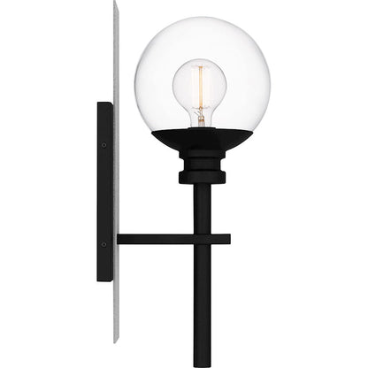 Gladstone 1 Light Outdoor Lantern, Earth Black/Clear