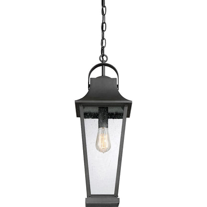 Galveston 1 Light Mini Pendant, Mottled Black/Clear Seeded