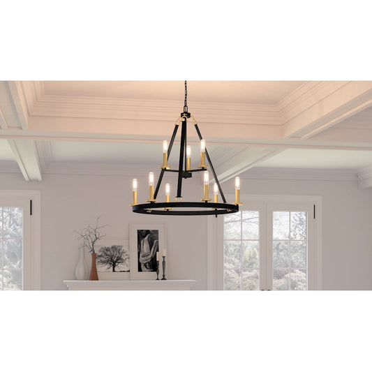 Quoizel Graylyn 6 Light Chandelier, Matte Black - GRA5024MBK