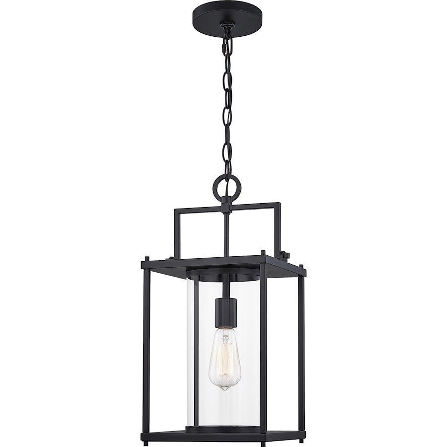 Garrett 1 Light Mini Pendant, Matte Black/Clear