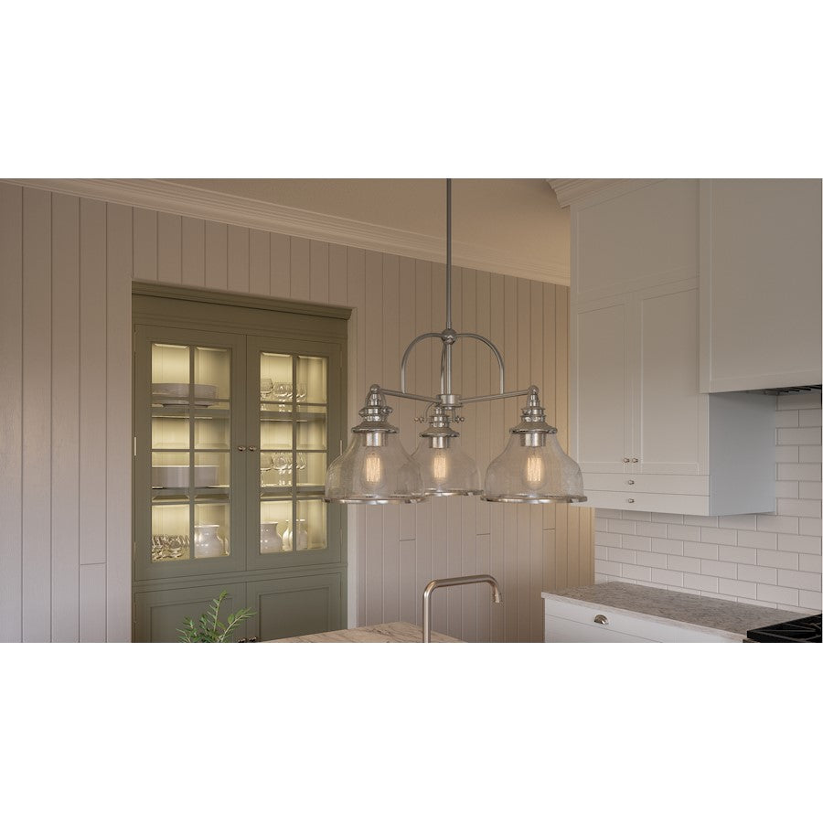 Quoizel Grant Dinette Chandelier, Brushed Nickel - GRTS5103BN