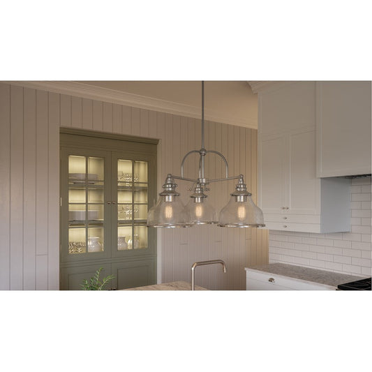 Quoizel Grant Dinette Chandelier, Brushed Nickel - GRTS5103BN