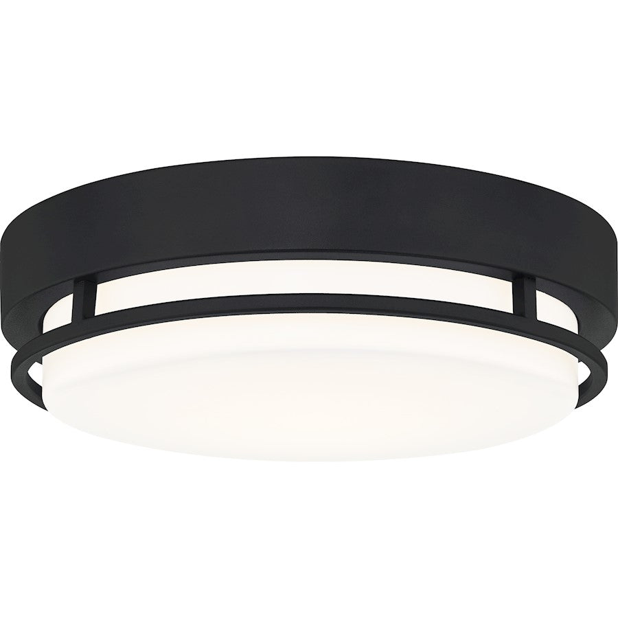 Quoizel Hale Small Flush Mount, Earth Black/White Acrylic - HAL1612EK