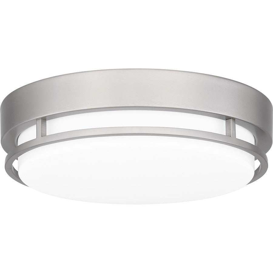 Quoizel Hale Large Flush Mount, Brushed Nickel/White Acrylic - HAL1614BN