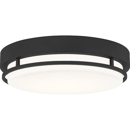 Quoizel Hale Large Flush Mount, Earth Black/White Acrylic - HAL1614EK