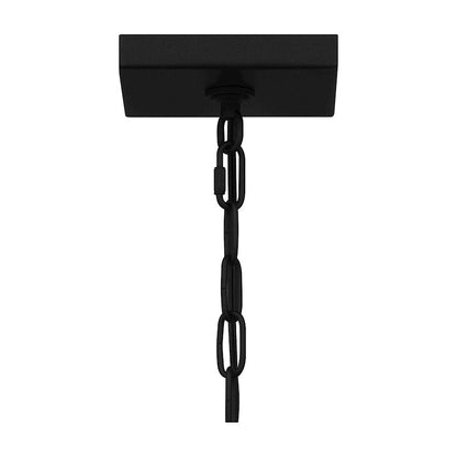 Hazel 1 Light 17" Outdoor Lantern, Earth Black/Clear Seeded