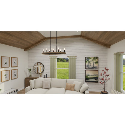 Hendrix 9 Light Island Light, Matte Black