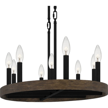 Hendrix 9 Light Island Light, Matte Black