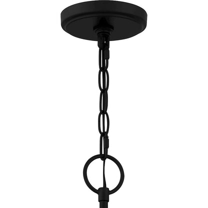 Hillside Chandelier, Matte Black/Clear Glass