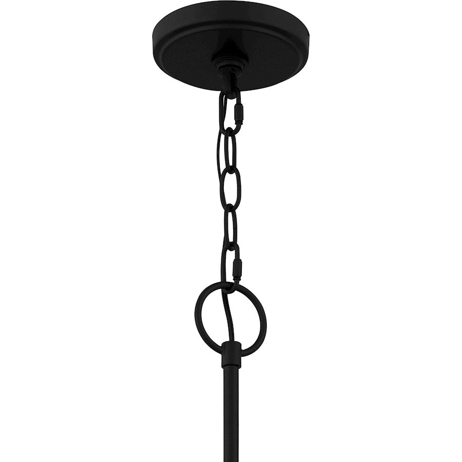 Hillside Chandelier, Matte Black/Clear Glass