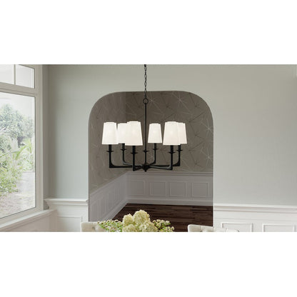 Hough Chandelier, Mystic Black/Etched