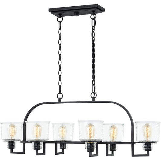 Quoizel Holden 6 Light Island Chandelier, Earth Black - HOL641EK