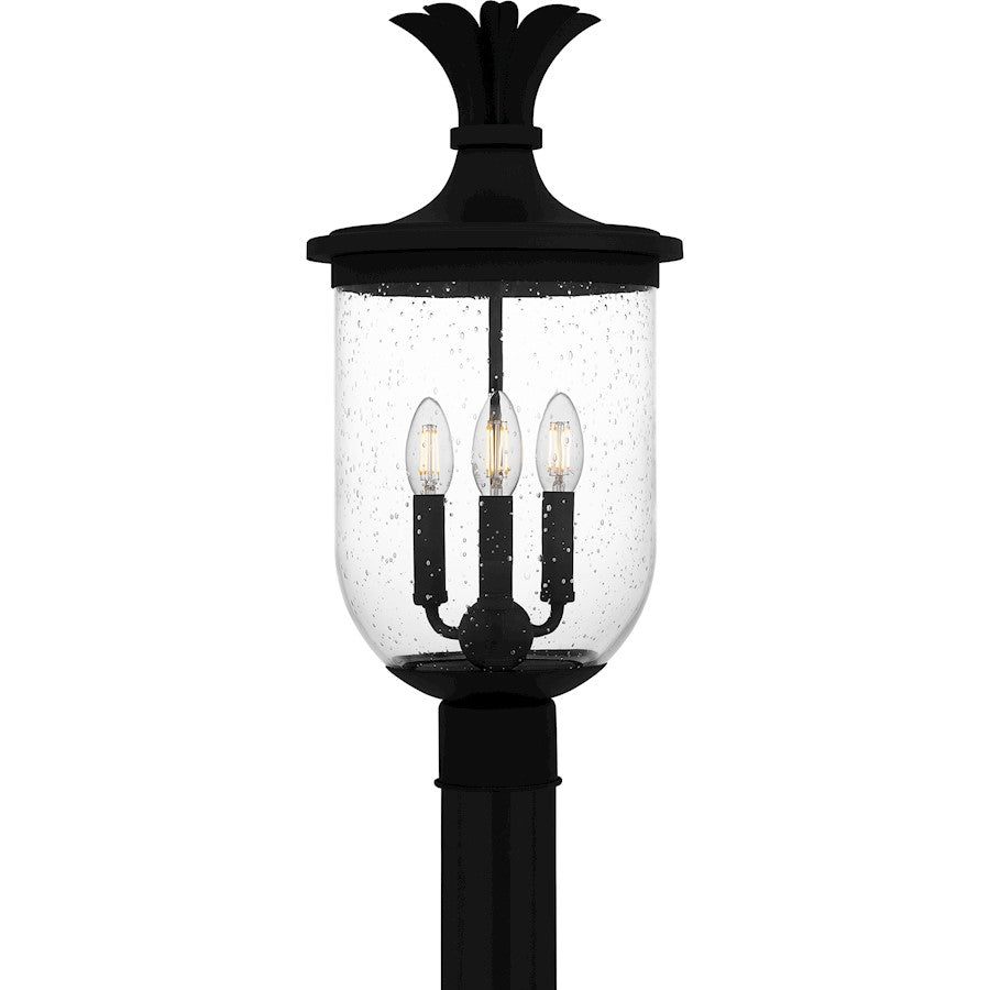 Quoizel Havana 3 Light 20" Outdoor Lantern, Earth Black/Clear Seedy - HVN9010EK