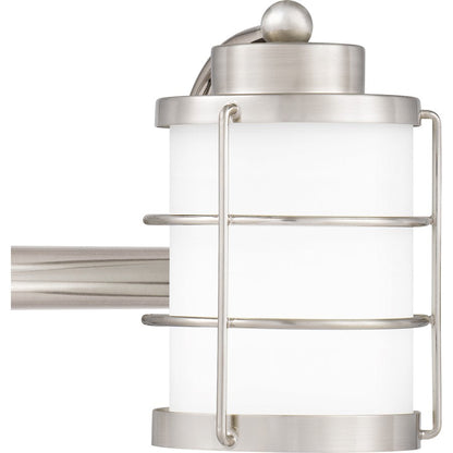 Hazlett 3 Light Bath Light, Opal Etched