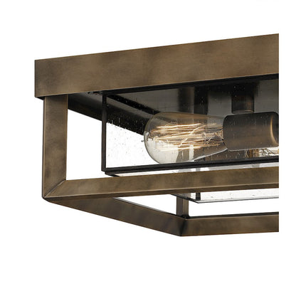 Infinger 2 Light Semi-Flush Mount, Clear Seeded