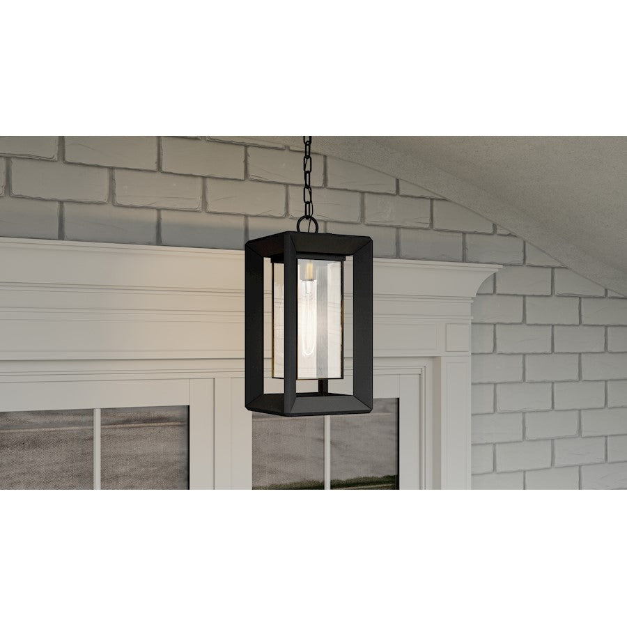 Infinger 1 Light Outdoor Hanging Lantern, Earth Black