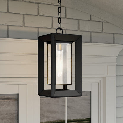 Infinger 1 Light Outdoor Hanging Lantern, Earth Black