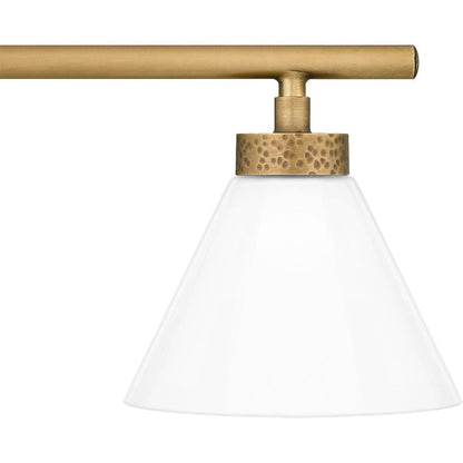 Ira 4 Light Bath Light, Weathered Brass/Opal