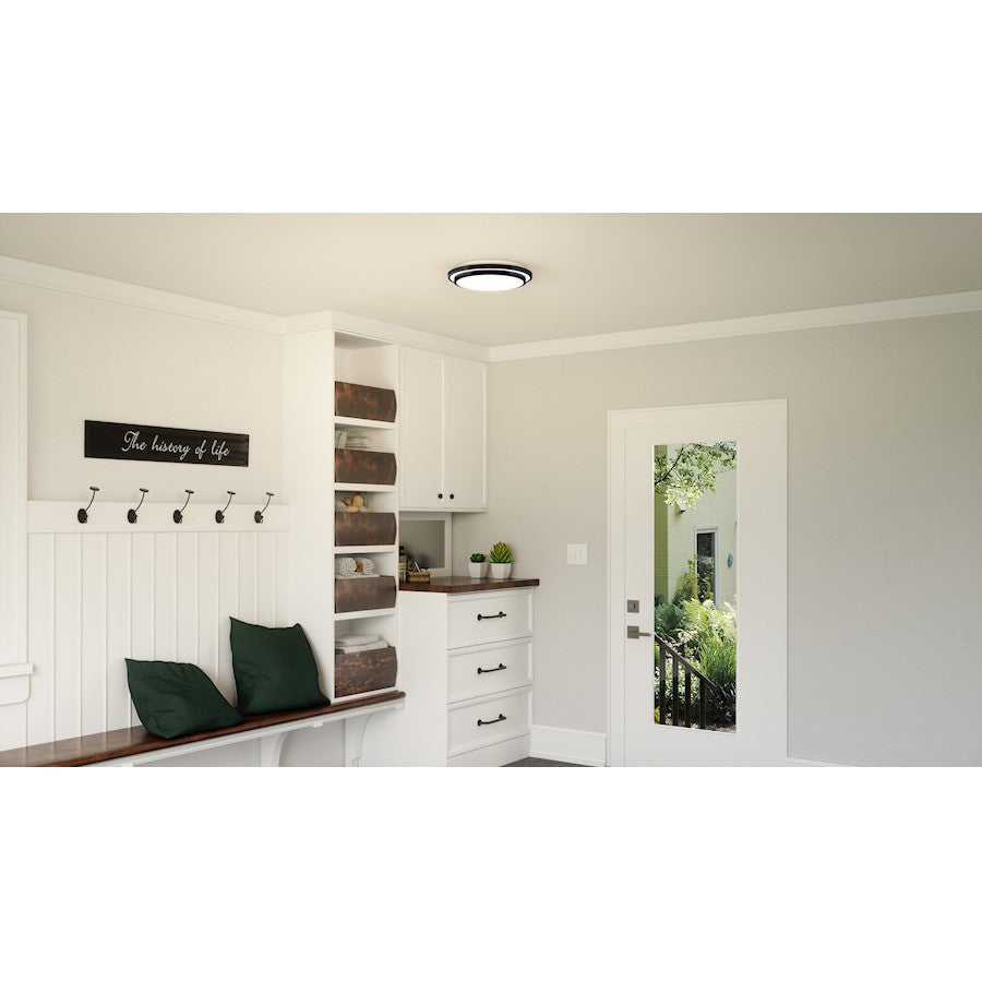 Quoizel Irving 14" Semi-Flush Mount, Brushed Aluminum/White - IVG1614BRA