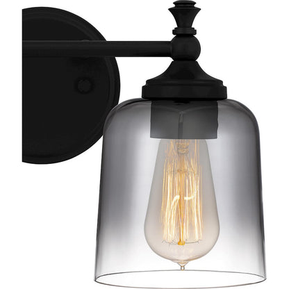 Jenson 2 Light Bath Light, Matte Black/Smoke