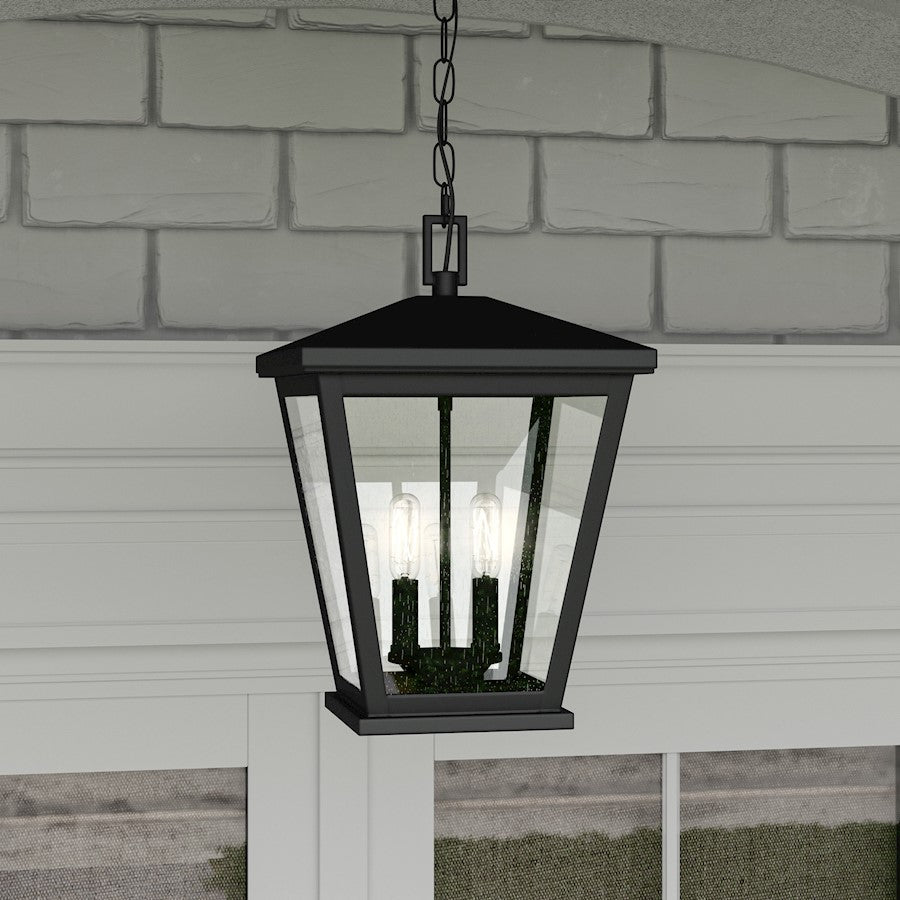 Joffrey 2 Light Outdoor Hanging Lantern, Matte Black